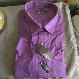 Kenneth Cole Men’s Purple Dress Shirt 17.5 34-35